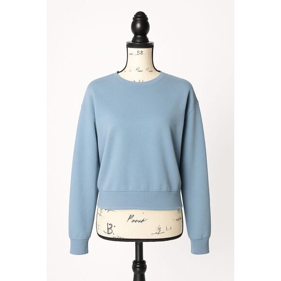 Wild Fable Light Blue Cropped Sweatshirt Women’s Size L Pullover Crewneck - Picture 1 of 6